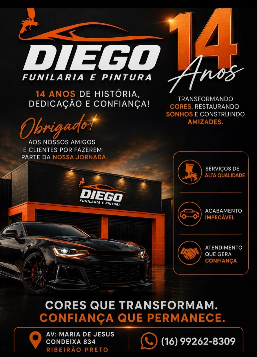 Diego Funilaria e Pintura — 14 anos de história em Ribeirão Preto
